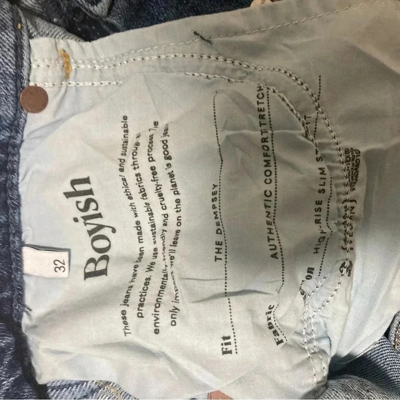 Boyish The Dempsey high waist slim  straight mirror jeans 29 - Picture 4 of 6